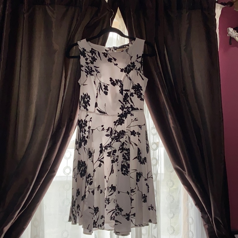 Black and white floral dress